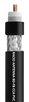 Коаксиальный кабель Racio Antenna 8D-FB CCA PVC 300м 317138459