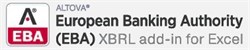 Altova® European Banking Authority, EBA 2026 Basic Edition XBRL Add-in for Excel (лицензия), Named Users (10 пользователей) 1778536913