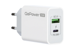 Зарядное устройство GoPower 1USB+1Type-C 20W QC3.0 1615318516