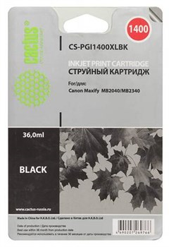 Картридж черный Cactus CS-PGI1400XLBK 439559508