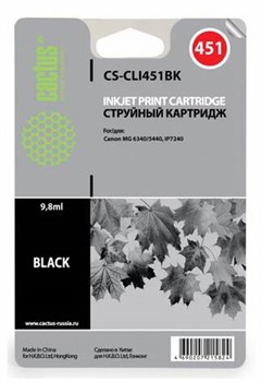 Картридж черный Cactus CS-CLI451BK 672004115