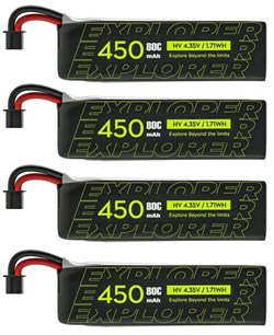 Аккумулятор Flywoo Explorer 450мАч 1S 80C LiHV (A30) (4 шт.) 1618153688