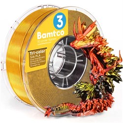 PLA Silc пластик Bamtco Tri-color Red-Gold-Black трехцветный (1кг) 872853698