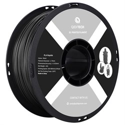PLA Rapido пластик Qidi Tech Black Черный 1,75 мм (1 кг) 836187707