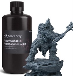 Фотополимер Elegoo Water Washable Resin 8K Space Grey (1кг) 241031594