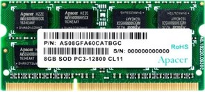 Оперативная память Apacer DDR3 8GB, AS08GFA60CATBGC, RTL 1665479576