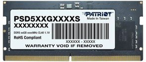 Оперативная память Patriot Desktop DDR5 4800МГц 8GB, PSD58G480041S, RTL 879675565