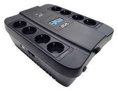ИБП SPD-1100U LCD, линейно-интерактивный, цифровой дисплей, 1100 ВA, 605 Вт, 4 евророзетки с резервным питанием, 4 евророзетки с фильтрацией, USB, защита RJ45/RJ11, батарея свинцово-кислотная 12В 9Ач, ШхГхВ 285х232х103мм, 7.8 кг/ UPS SPD-1100U LCD, line-i 1571975281