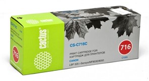 Тонер-картридж голубой Cactus CS-C716C 2030762964