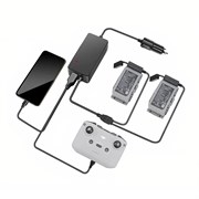 Автомобильное зарядное устройство для 2 аккумуляторов и пульта DJI Mavic Air 2 / Air 2S повышенной мощности (2 USB) (YX) 37821431