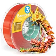 PLA Silc пластик Bamtco Tri-color Turquoiso-Coral-Gold трехцветный (1кг) 1514881520