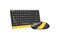 Клавиатура+мышь A4tech Клавиатура + мышь Fstyler FG1110 FG1110 BUMBLEBEE, цвет черный 1536668575