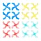 Пропеллеры Gemfan 40мм 4-лопастные (Разные цвета) (Вал 1,0 мм) (8CW+8CCW) 1688260745